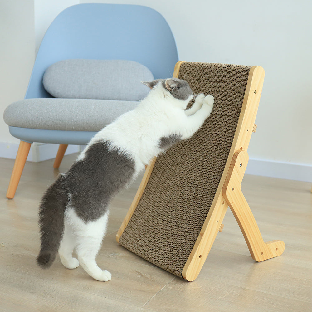 Claw Lounge - The Ultimate Wooden Cat Scratch Bed for Rest and Play!